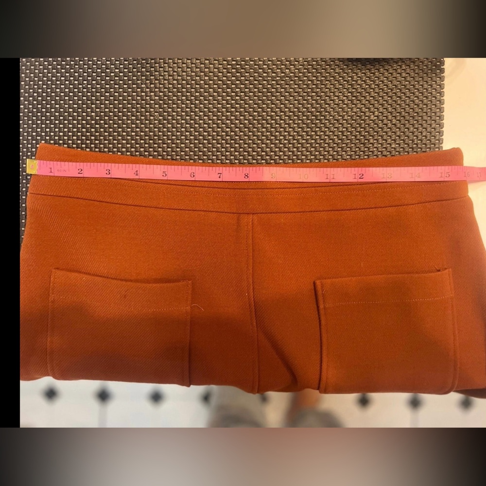 Ann Taylor Stretchy Rust Pocket Skirt Size 8 - Picture 9 of 9